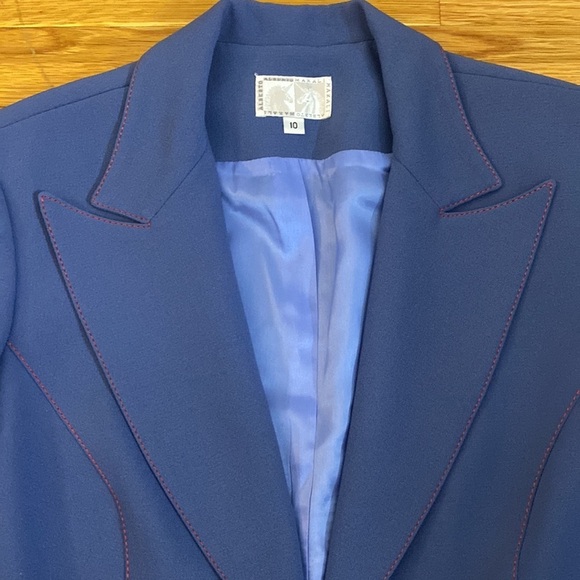 Alberto Makali Blue Blazer With Red Stitching S 10 - Picture 3 of 9